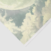 Betoverde prinses kasteel in groen weefsel papier (Detail)