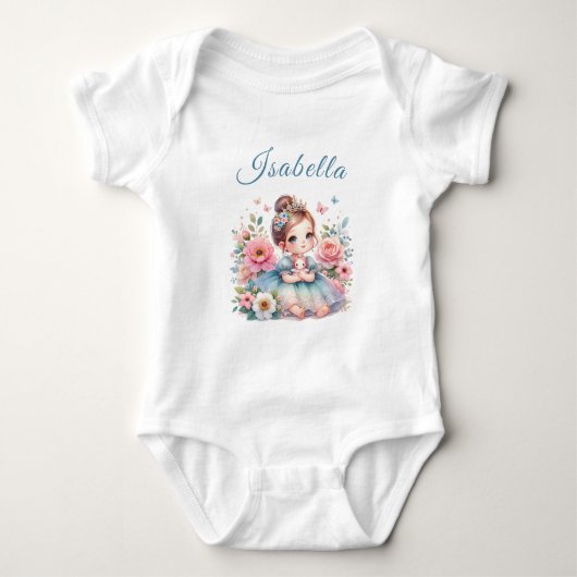 Betoverde Prinses Tuin Baby Romper (Voorkant)