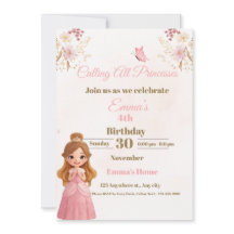 Betoverde Prinses Verjaardagskaart voor Meisjes
