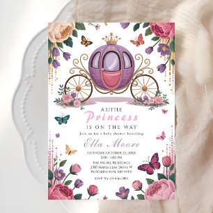 Betoverde Prinsessenkoets Baby Shower Kaart