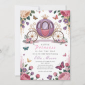 Betoverde Prinsessenkoets Baby Shower Kaart (Voorkant)