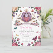 Betoverde Prinsessenkoets Baby Shower Kaart (Staand voorkant)