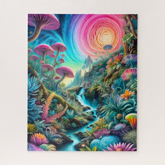 Betoverde Psychedelische Droomlandschap Legpuzzel (Verticaal)