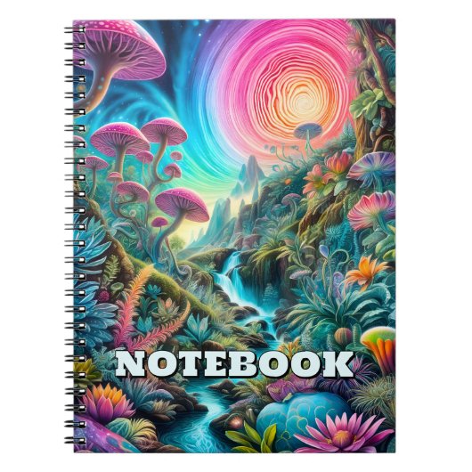 Betoverde Psychedelische Droomlandschap Notitieboek (Voorkant)