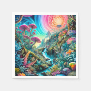 Betoverde Psychedelische Droomlandschap Servet