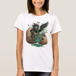 Betoverde raaf in eierschaal t-shirt