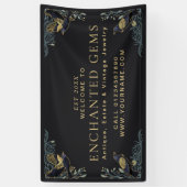 Betoverde raven heksenzaken spandoek (Verticaal)