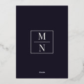 Betoverde Raven Lila Gotische bruiloft Folie Uitnodiging (Achterkant)