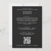 Betoverde Raven Rozen Gotische Trouw QR Code Kaart (Achterkant)