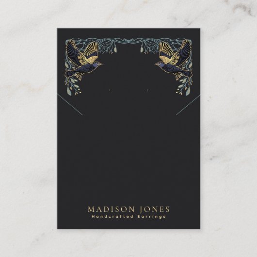 Betoverde Ravens Witchy Ketting Earring Display Visitekaartje (Voorkant)