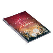 Betoverde Red Evening Sky Stars & Foliage Journal Notitieboek (Rechterzijde)