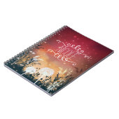 Betoverde Red Evening Sky Stars & Foliage Journal Notitieboek (Linkerzijde)