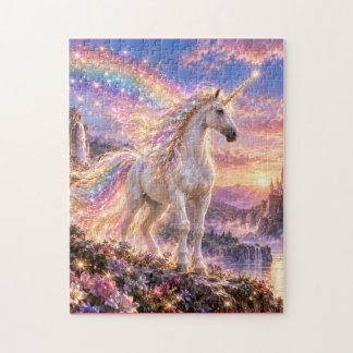 Betoverde Regenboog Eenhoorn Roze Legpuzzel
