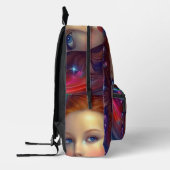 Betoverde regenboog haar portret bedrukte rugzak (Links)
