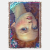 Betoverde regenboog haar portret deken (Voorkant Verticaal)