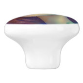 Betoverde regenboog haar portret keramische knop (Zijkant)