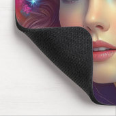 Betoverde regenboog haar portret muismat (Hoek)