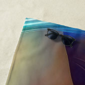 Betoverde regenboog haar portret strandlaken (In situ)