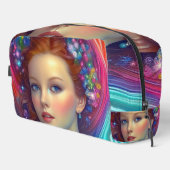 Betoverde regenboog haar portret toilettasje (Rechterhoek)