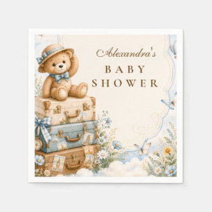 Betoverde Reizende Knuffelbeer Baby Shower Servet