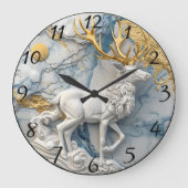 Betoverde rendiervakantie grote klok (Voorkant)