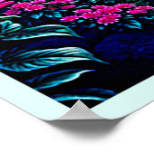 Betoverde rivierbloesemkunst in het bos poster (Hoek)