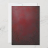 Betoverde rode en gouden bruiloft kaart (Achterkant)