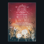 Betoverde Rode Nacht Sky Stars & Foliage Wedding Kaart<br><div class="desc">Betoverde rode nacht hemel sterren en bladeren bruiloft uitnodigingen. Overeenkomende objecten beschikbaar.</div>