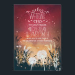 Betoverde Rode Nacht Sky Stars & Foliage Wedding Kaart<br><div class="desc">Betoverde rode nacht hemel sterren en bladeren bruiloft uitnodigingen. Overeenkomende objecten beschikbaar.</div>