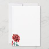Betoverde rode roos Baby shower Kaart (Achterkant)