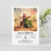 Betoverde Rodeo Cowboy Verjaardag Kaart (Staand voorkant)