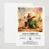 Betoverde Rodeo Cowboy Verjaardag Kaart (Voorkant / Achterkant)