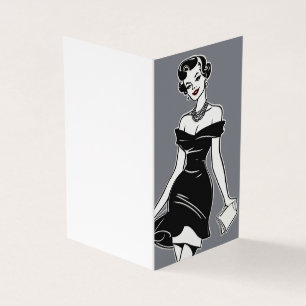 Betoverde Romance Little Black Dress LBD Blank Kaart