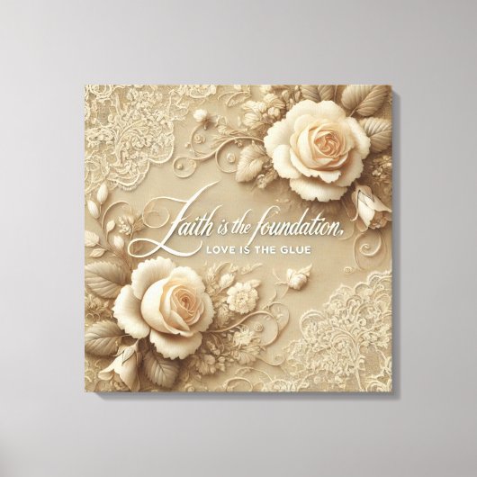 Betoverde Roos AI kunst Canvas Afdruk (Voorkant)