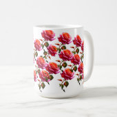 "Betoverde Roos tuin Mok - SIP elegantie elke maan (Voorkant rechts)