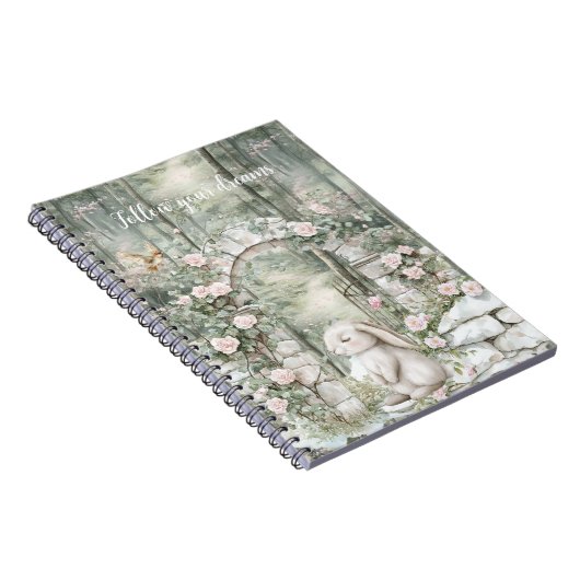 Betoverde roze bloementuin Bunny Dreams Notitieboek