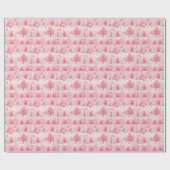 Betoverde Roze Magische Pastel Winter Vibes Kerstm Cadeaupapier (Vlak)