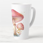 Betoverde Roze Paddenstoelen Delight Latte Mok (Rechterhoek)