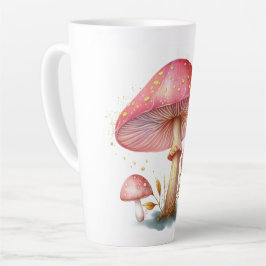 Betoverde Roze Paddenstoelen Delight Latte Mok
