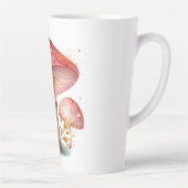 Betoverde Roze Paddenstoelen Delight Latte Mok (Rechts)
