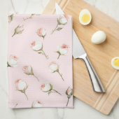 Betoverde Roze Rozen Bloemen Theedoek (Quarter Fold)