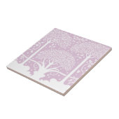 Betoverde roze sprookjesbomen tegeltje (Zijkant)