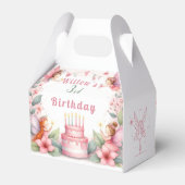 Betoverde Roze Sprookjestuin - Verjaardag Bedankdoosjes (Achterkant)