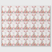 Betoverde Roze Sprookjestuin - Verjaardag Cadeaupapier (Vlak)