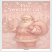 Betoverde Roze Wonderland Sinterklaas Sticker (Vel)
