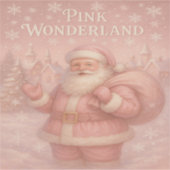 Betoverde Roze Wonderland Sinterklaas Sticker (Voorkant)