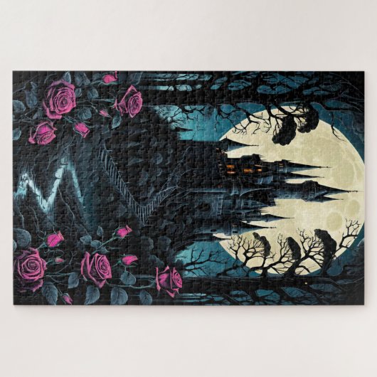 Betoverde Rozen Castle Fantasy Legpuzzel (Horizontaal)