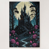 Betoverde Rozen Castle Fantasy Legpuzzel (Verticaal)