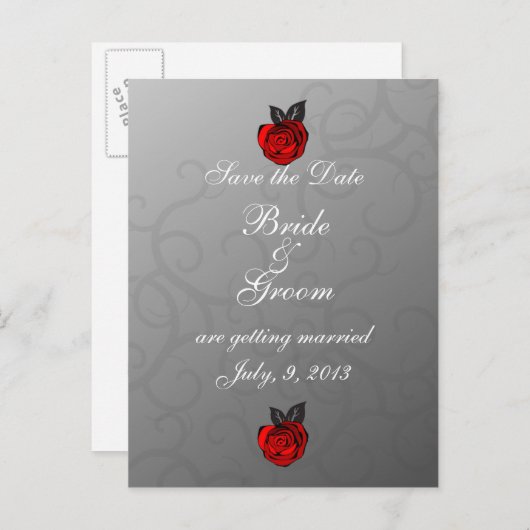 Betoverde Rozen Sla het Briefkaart Datum op (Voorkant / Achterkant)