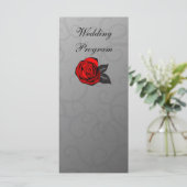 Betoverde Rozen Trouwprogramma Kaart (Staand voorkant)